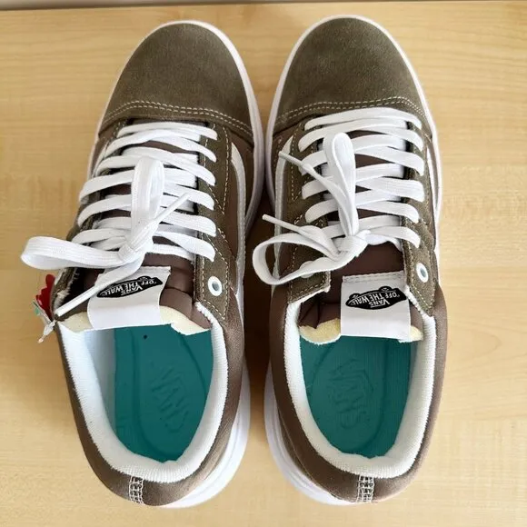 VANS Old Skool Overt CC Sneakers Men’s Low Canvas Suede Beige Skate VN0A7Q5E1NU