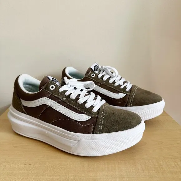 VANS Old Skool Overt CC Sneakers Men’s Low Canvas Suede Beige Skate VN0A7Q5E1NU