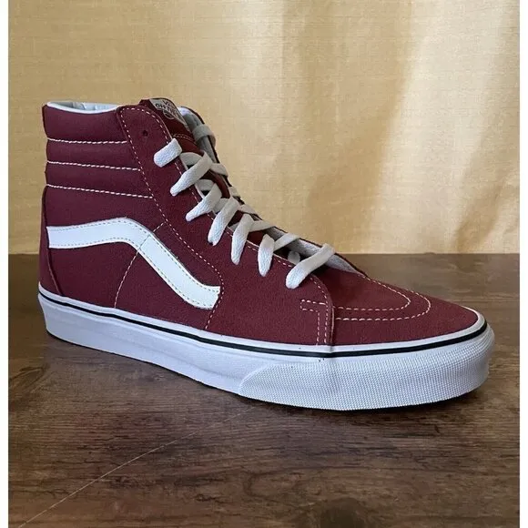 Vans Sk8 Hi Shoes Womens 10 Apple Butter True White Suede Sneaker