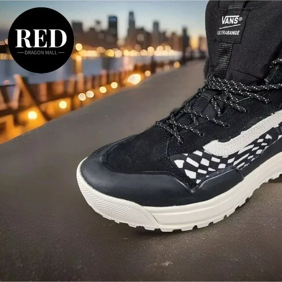 Vans UltraRange EXO Hi GORE-TEX® MTE-2 Black Warped Check Sneakers - Men’s 8.5