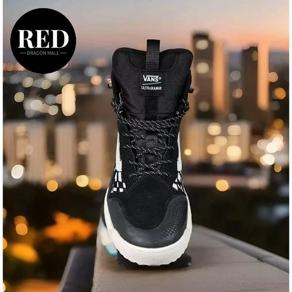 Vans UltraRange EXO Hi GORE-TEX® MTE-2 Black Warped Check Sneakers - Men’s 8.5