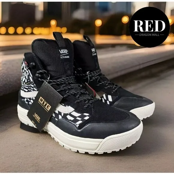 Vans UltraRange EXO Hi GORE-TEX® MTE-2 Black Warped Check Sneakers - Men’s 8.5
