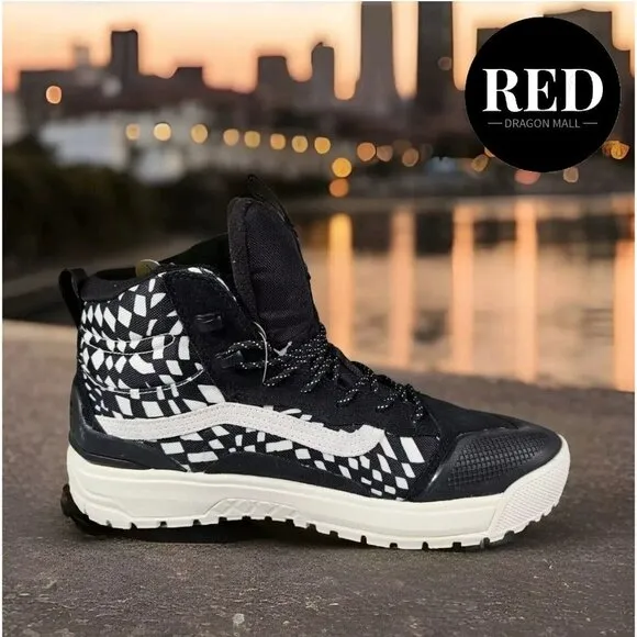 Vans UltraRange EXO Hi GORE-TEX® MTE-2 Black Warped Check Sneakers - Men’s 8.5