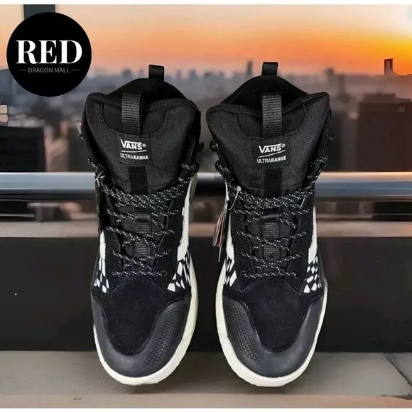 Vans UltraRange EXO Hi GORE-TEX® MTE-2 Black Warped Check Sneakers - Men’s 8.5