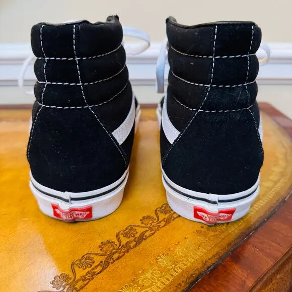 VANS Unisex SK8 Hi Black High Top Skate Shoe Off Wall Iconic Sneakers M 9.5 W 11