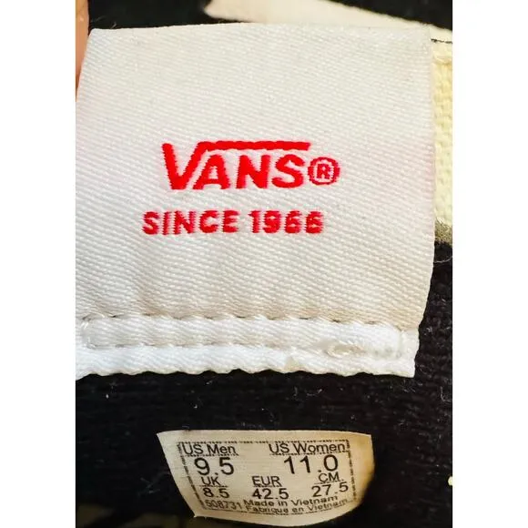 VANS Unisex SK8 Hi Black High Top Skate Shoe Off Wall Iconic Sneakers M 9.5 W 11