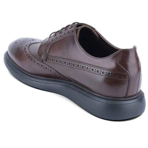 VELLAPAIS Mare Leather Wingtip Sneakers Shoes Size 12 Dark Brown NEW