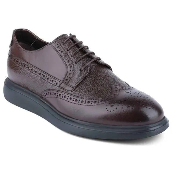 VELLAPAIS Mare Leather Wingtip Sneakers Shoes Size 12 Dark Brown NEW