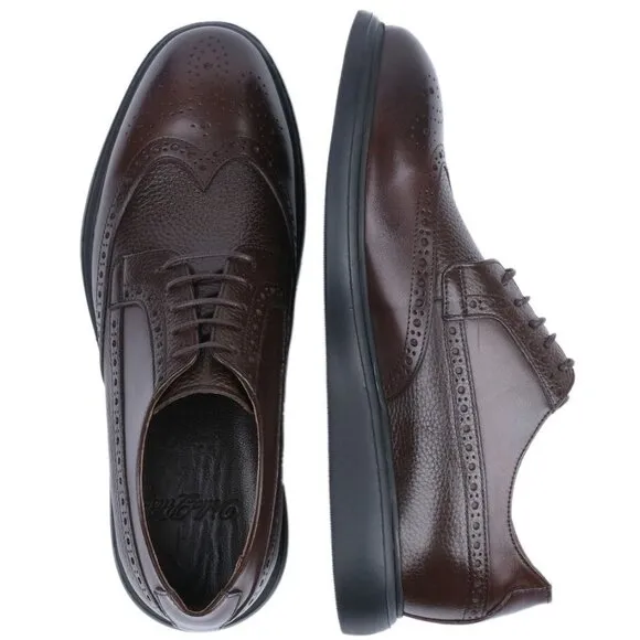 VELLAPAIS Mare Leather Wingtip Sneakers Shoes Size 12 Dark Brown NEW