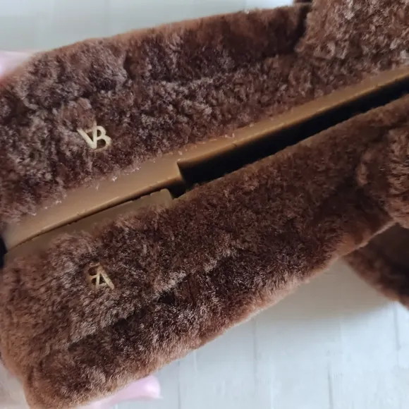 Veronica  Beard Desiree Genuine Shearling Slides Sandals