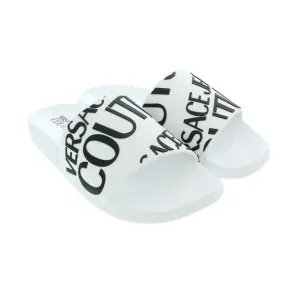 Versace Jeans Couture White Signature Pool Slide