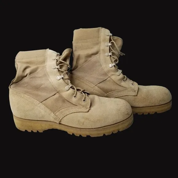 Vibram Combat Boots Men's 11R Tan Military Style Army Hot Weather Desert
