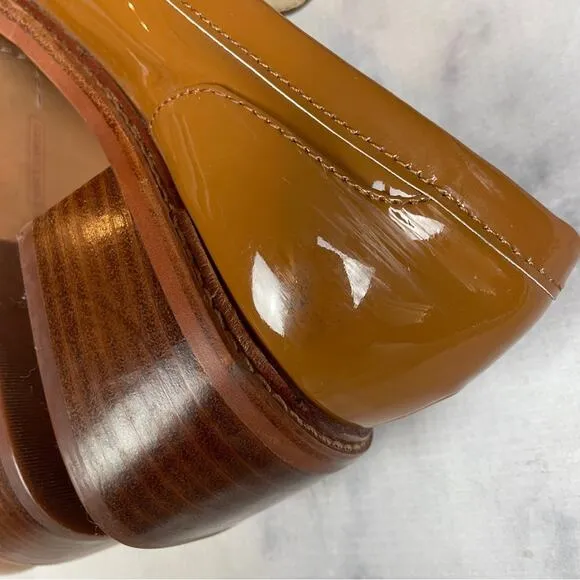 Vince Camuto Eckinti Pecan Patent Leather Heeled Loafers