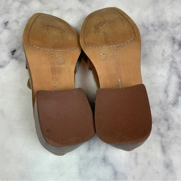 Vince Camuto Eckinti Pecan Patent Leather Heeled Loafers