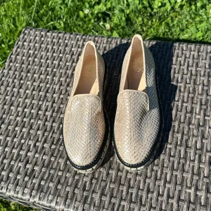 Vince Camuto Gold Flats Slip-On Loafers