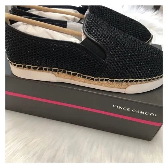 Vince Camuto Tambie Slip-On Sneaker in Sparkle Black NIB