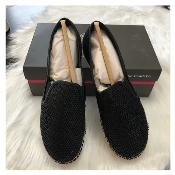 Vince Camuto Tambie Slip-On Sneaker in Sparkle Black NIB