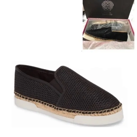 Vince Camuto Tambie Slip-On Sneaker in Sparkle Black NIB