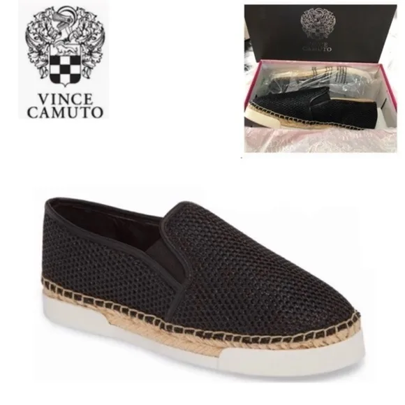Vince Camuto Tambie Slip-On Sneaker in Sparkle Black NIB