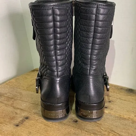 Vince‎ Camuto whynn quilted moto boots.  Biker grunge ankle boots riding