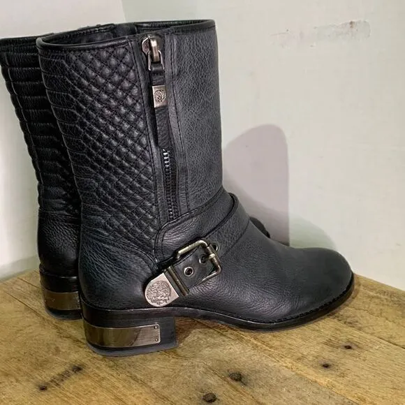 Vince‎ Camuto whynn quilted moto boots.  Biker grunge ankle boots riding