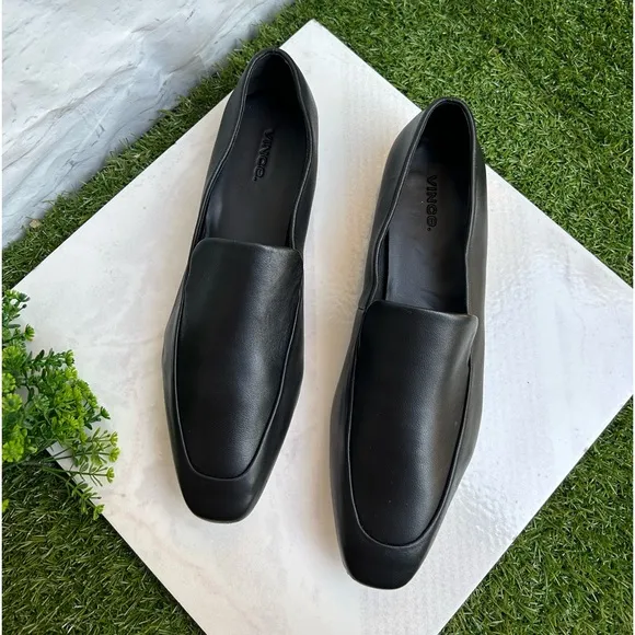 VINCE Women's Brette Loafers Black soft leather size 7.5