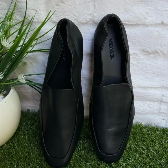 VINCE Women's Brette Loafers Black soft leather size 7.5