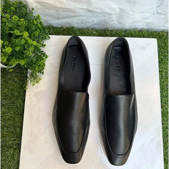 VINCE Women's Brette Loafers Black soft leather size 9 new