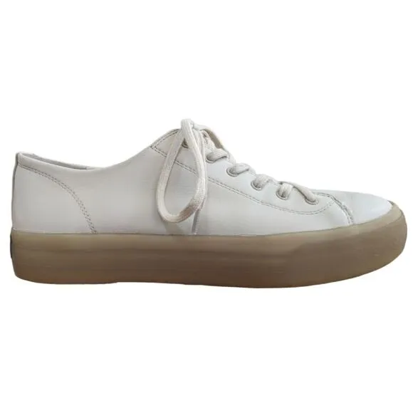 Vince Women's Heaton Leather Low Rise Casual and Fashion Sneakers - 9.5 Medium