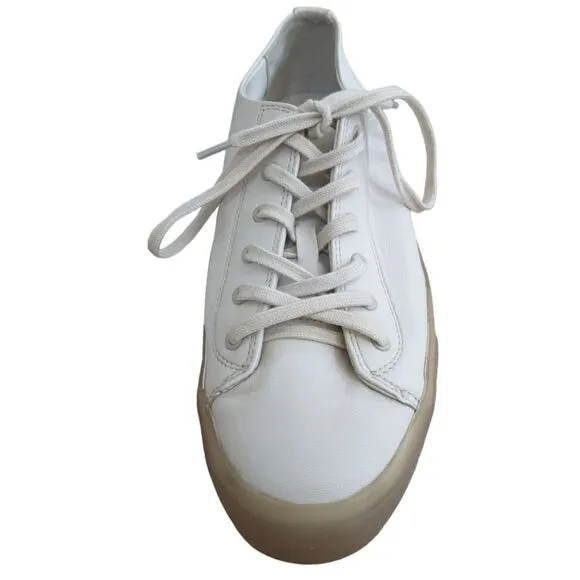 Vince Women's Heaton Leather Low Rise Casual and Fashion Sneakers - 9.5 Medium
