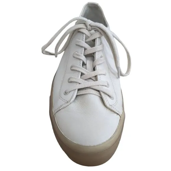 Vince Women's Heaton Leather Low Rise Casual and Fashion Sneakers - 9.5 Medium