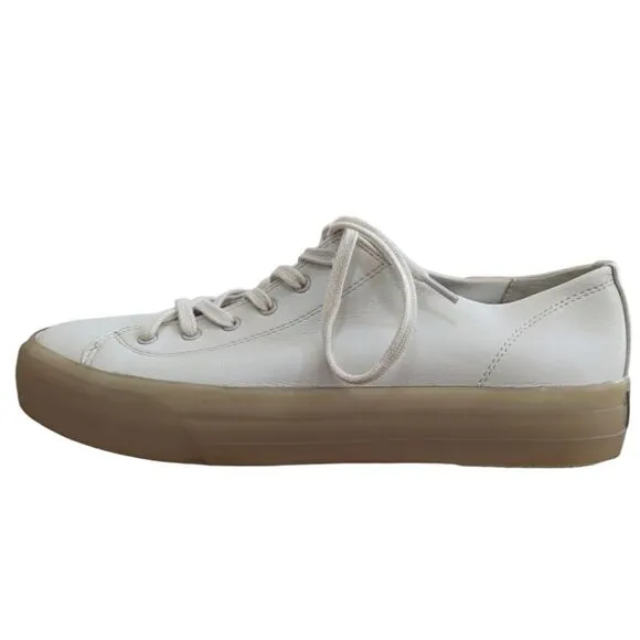 Vince Women's Heaton Leather Low Rise Casual and Fashion Sneakers - 9.5 Medium