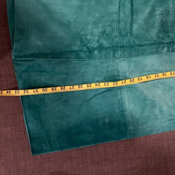Vintage Bagatelle 100% Leather Skirt - Size 14 - Green - Style 2807