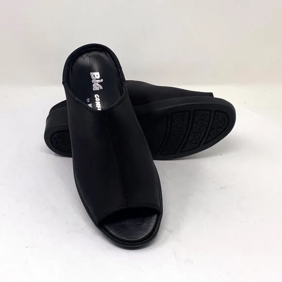Vintage‎ Big Comfort by Bighorn Black Nubuck Mule Slides