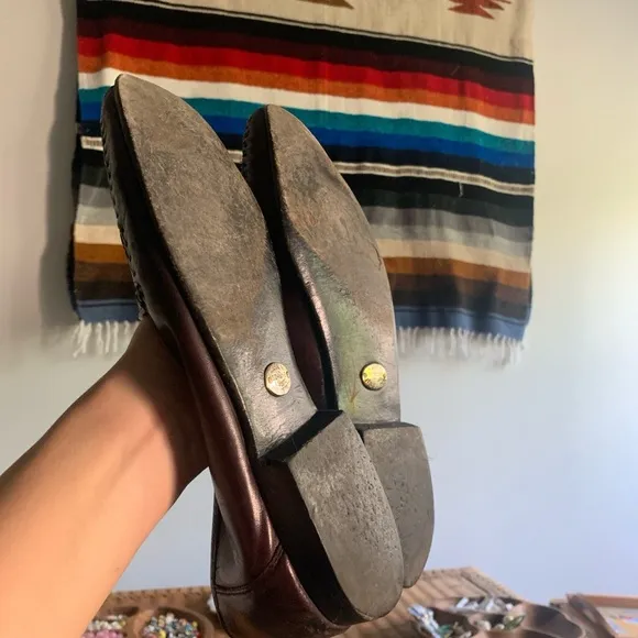 Vintage Burgundy Lizard and Ostrich Leather Loafers