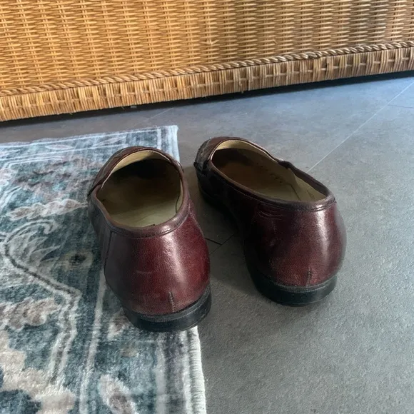 Vintage Burgundy Lizard and Ostrich Leather Loafers