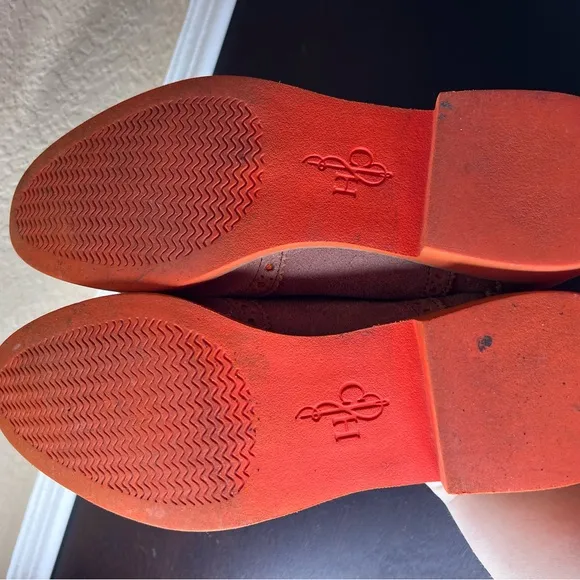 Vintage Fashion 7.5B Cole Haan Alisa Oxford Loafers, Maple-Brown / Orange Suede