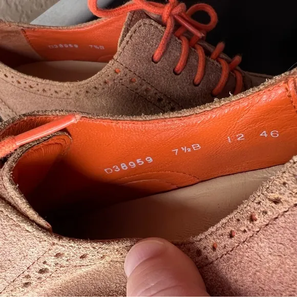Vintage Fashion 7.5B Cole Haan Alisa Oxford Loafers, Maple-Brown / Orange Suede