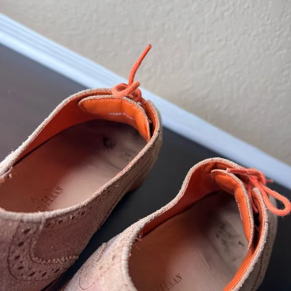 Vintage Fashion 7.5B Cole Haan Alisa Oxford Loafers, Maple-Brown / Orange Suede