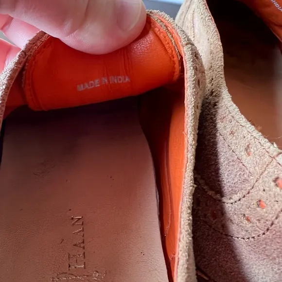 Vintage Fashion 7.5B Cole Haan Alisa Oxford Loafers, Maple-Brown / Orange Suede