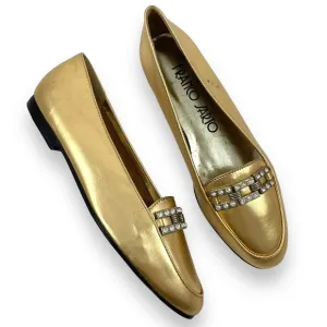 Vintage FRANCO SARTO gold leather loafers
