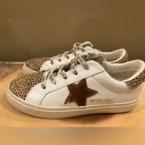 Vintage Havana Childrens Girls Nina Multi Leopard Sneakers White Size 2.5 Zipper