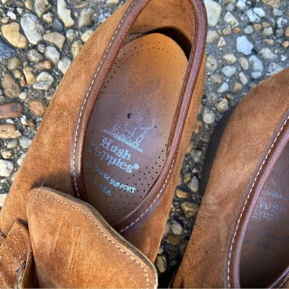 Vintage mens Hush Puppies suede Rockabilly loafers size 6.5