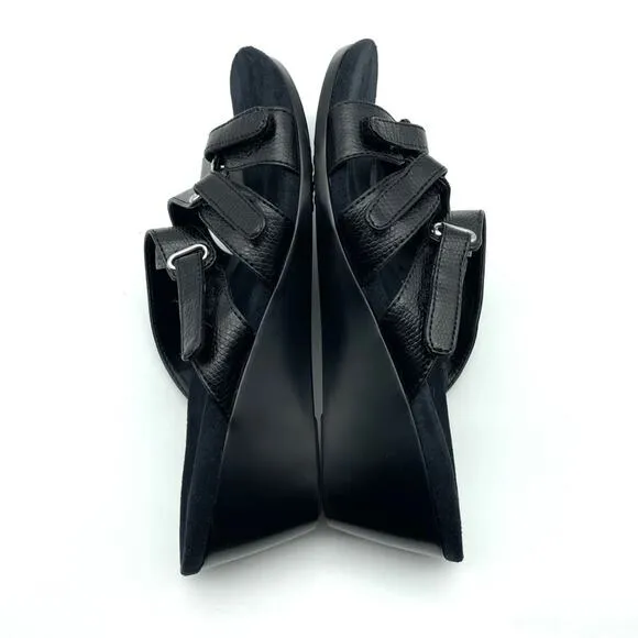 Vionic Dwyn Strappy Wedge Sandal Black 7