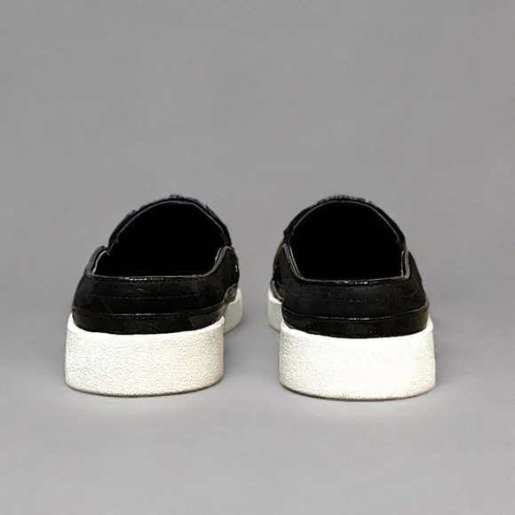 Vionic Effortless Nubuck Patent Trim Mules Slip On Slides Sneakers Black