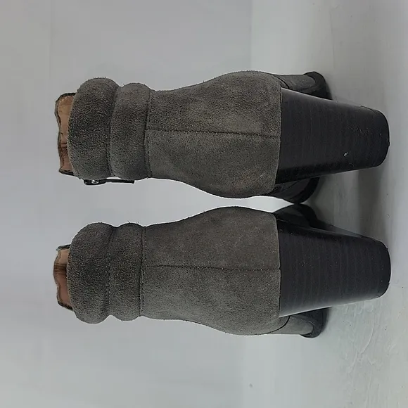Vionic Jessie Gray Suede Leather Women's Ankle Boots