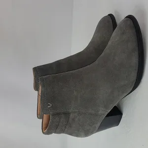 Vionic Jessie Gray Suede Leather Women's Ankle Boots