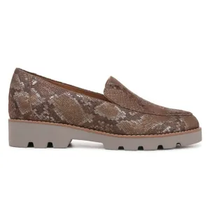 Vionic Kensley Brown Snake Print Loafers Slip On Chunky Lugs Womens Size 11 Wide