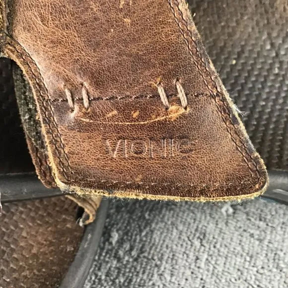 Vionic Men's Orthaheel Double Strap Leather Slides Sandals Brown Size 12