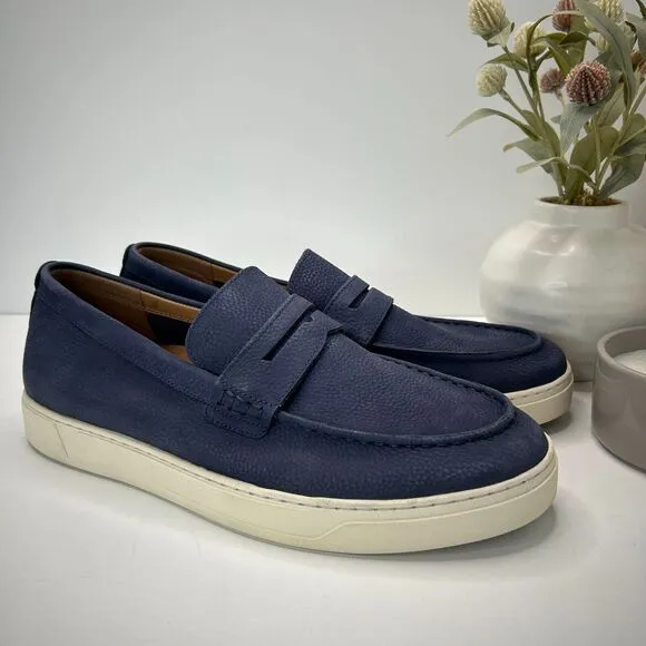 Vionic Thompson Slip-on Penny Loafers Casual Comfort Shoe Navy Men's 12 Wide